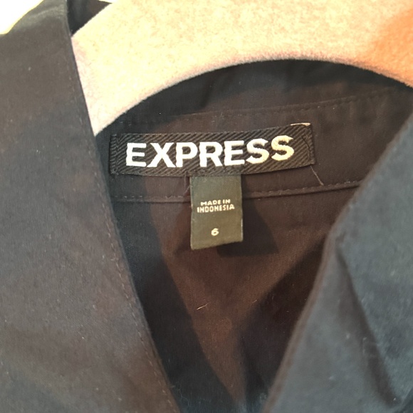 Express Mini Long Sleeved Shirt Dress Size 6 - Picture 2 of 7
